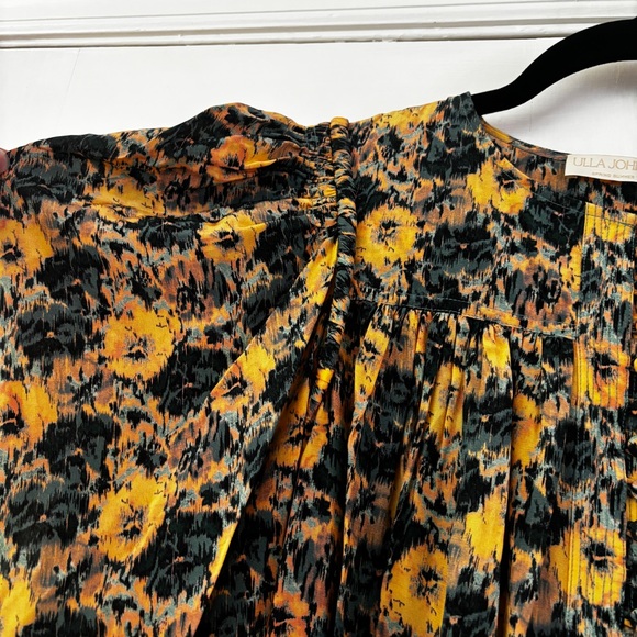 Ulla Johnson Elaine Floral Silk Mini Dress Size 0 XS Puff Sleeve Runway Wedding - Picture 6 of 14